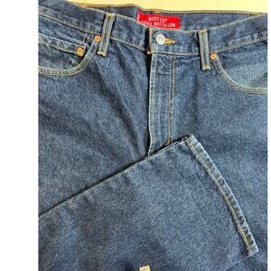 Levi Strauss Mens Boot Cut Jeans Dark‎ Wash Denim Classic Fit Size W32 L41